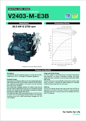 Двигатели Kubota V2403-M-E3B