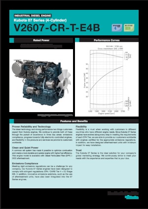 Двигатели Kubota V2607-CR-T-E4B
