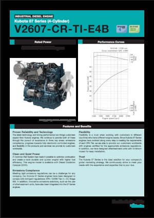 Двигатели Kubota V2607-CR-TI-E4B