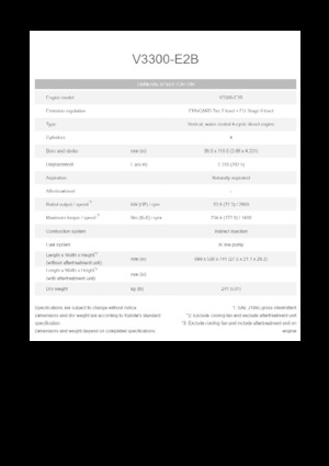 Двигатели Kubota V3300-E2B