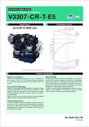 Двигатели Kubota V3307-CR-T-E5