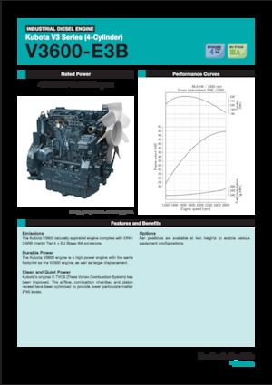 Двигатели Kubota V3600-E3B
