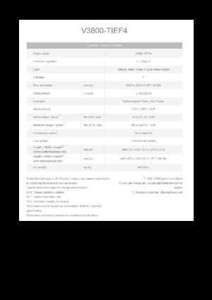 Двигатели Kubota V3800-TIEF