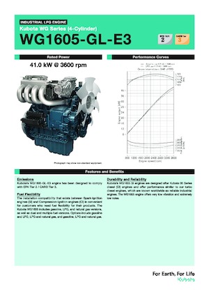 Двигатели Kubota WG1605-GL-E3