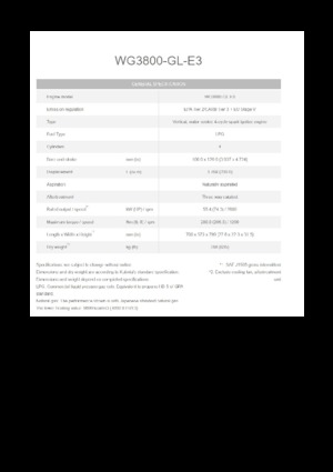 Двигатели Kubota WG3800-GL-E3