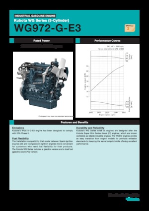 Двигатели Kubota WG972-G-E3