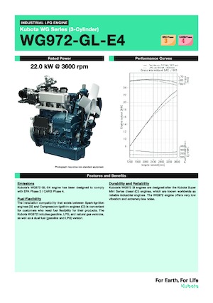 Двигатели Kubota WG972-GL-E4