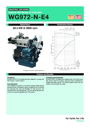 Двигатели Kubota WG972-N-E4