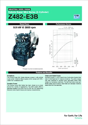 Двигатели Kubota Z482-E3B