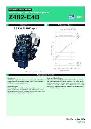 Двигатели Kubota Z482-E4B