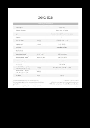 Двигатели Kubota Z602-E2B