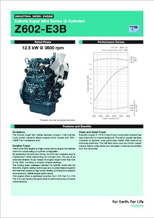 Двигатели Kubota Z602-E3B