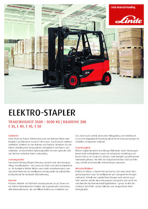 Челни вилични електрокари Linde E50/600HL triplex