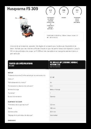 Фугорези Husqvarna FS 309