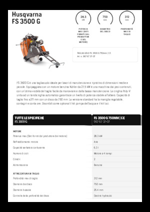 Фугорези Husqvarna FS 3500 G