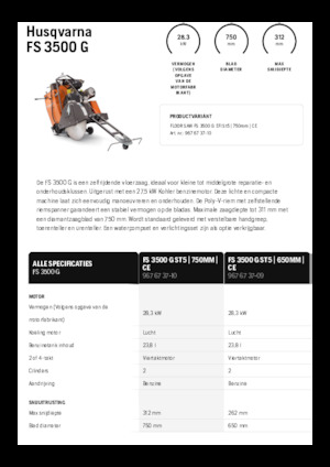 Фугорези Husqvarna FS 3500 G