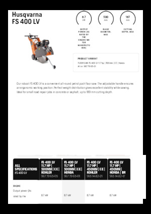 Фугорези Husqvarna FS 400 LV
