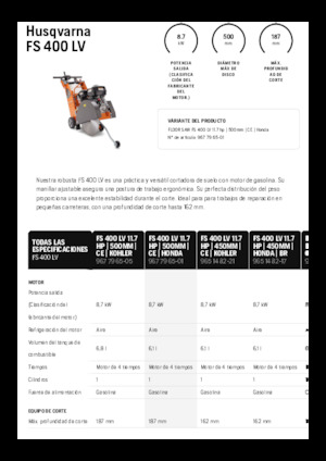 Фугорези Husqvarna FS 400 LV