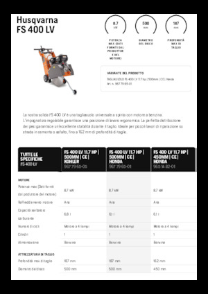 Фугорези Husqvarna FS 400 LV