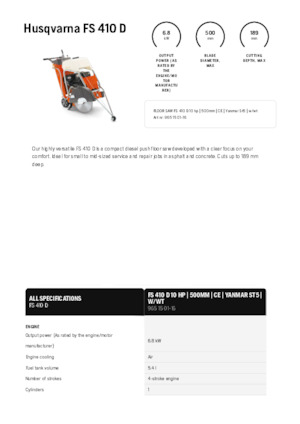 Фугорези Husqvarna FS 410 D