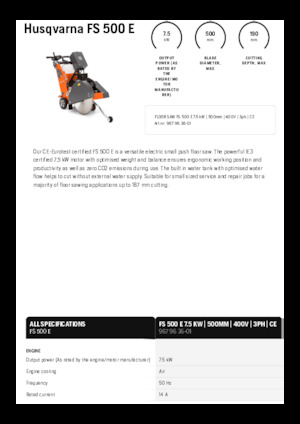 Фугорези Husqvarna FS 500 E