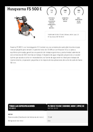 Фугорези Husqvarna FS 500 E