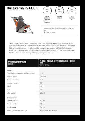 Фугорези Husqvarna FS 600 E