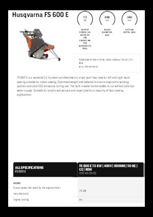 Фугорези Husqvarna FS 600 E