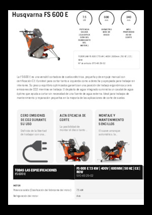 Фугорези Husqvarna FS 600 E