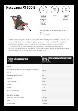 Фугорези Husqvarna FS 600 E