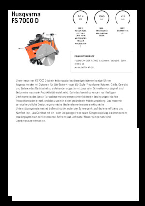 Фугорези Husqvarna FS 7000 D