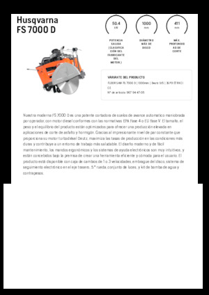 Фугорези Husqvarna FS 7000 D