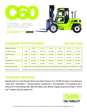 Челни вилични мотокари, дизелови Clark C 80 D