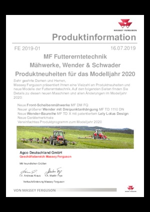 Челно монтиран косачен диск с кондиционер Massey Ferguson DM316 FQ-KC