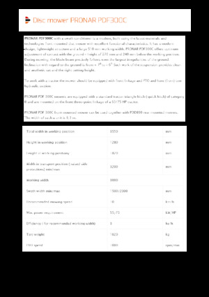 Челно монтирани дискови косачки без кондиционер Pronar PDF 300 C