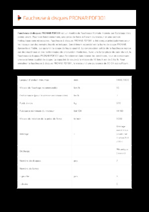 Челно монтирани дискови косачки без кондиционер Pronar PDF 301