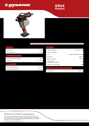 Бензинови и дизелови вибротрамбовки Dynapac DR6X 