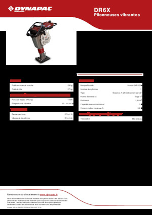 Бензинови и дизелови вибротрамбовки Dynapac DR6X 