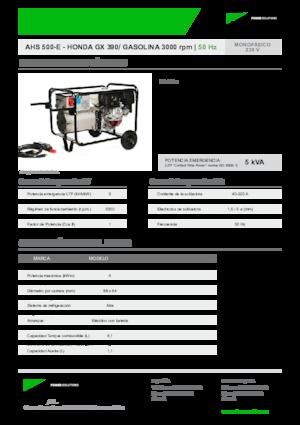Бензинови генератори INMESOL AHS 500-E
