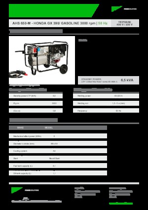Бензинови генератори INMESOL AHS 650-M