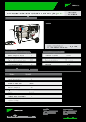 Бензинови генератори INMESOL AHS 650-M