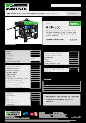 Бензинови генератори INMESOL AKR-500-M