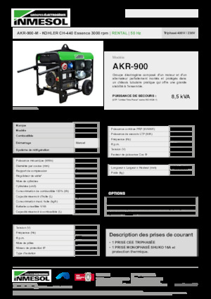 Бензинови генератори INMESOL AKR-900-M