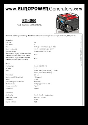 Бензинови генератори Europower EG4500