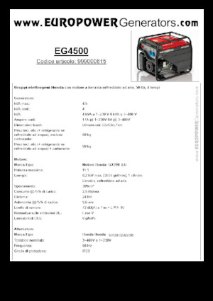 Бензинови генератори Europower EG4500