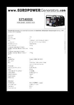 Бензинови генератори Europower EP14000E (S)