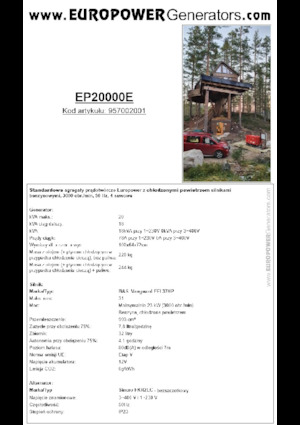 Бензинови генератори Europower EP20000E (S)