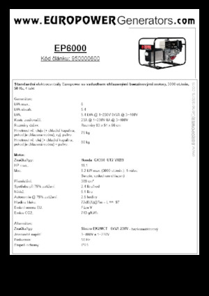 Бензинови генератори Europower EP6000 (S)