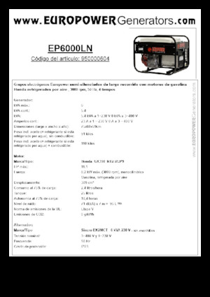 Бензинови генератори Europower EP6000LN (S)