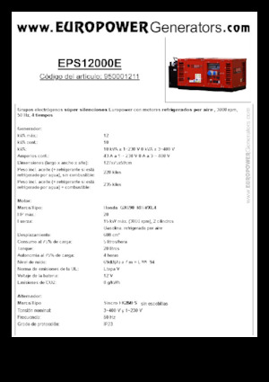 Бензинови генератори Europower EPS12000E (S)